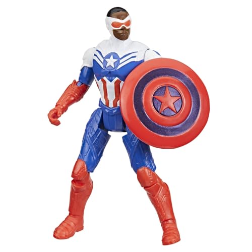 AVENGERS Marvel VenomVersus Epic World of Action Anti-Venom Captain America Figure & Shield Accessory, 4-Inch (10 cm) Super Hero Toys for Kids Ages 4+