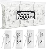 AZEN 1500 Count Dental Floss Bulk, Individually Wrapped Floss Picks, Toothpicks Flossers for Adults, Ideal Travel Flossers for Deep Cleaning
