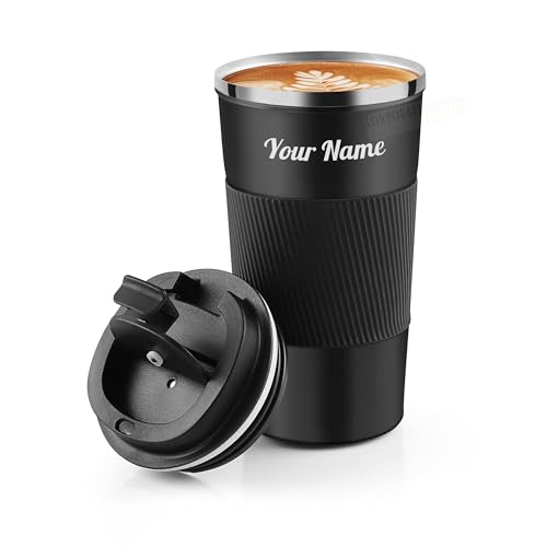 Image of CORPORATE PORIUM Personalised Tumbler with lid 510ml, Double Wall Insulated Stainless Steel Tumbler Bottle Diwali Item, Hot and Cold Travel Coffee Mugs for Office, Home and Travel