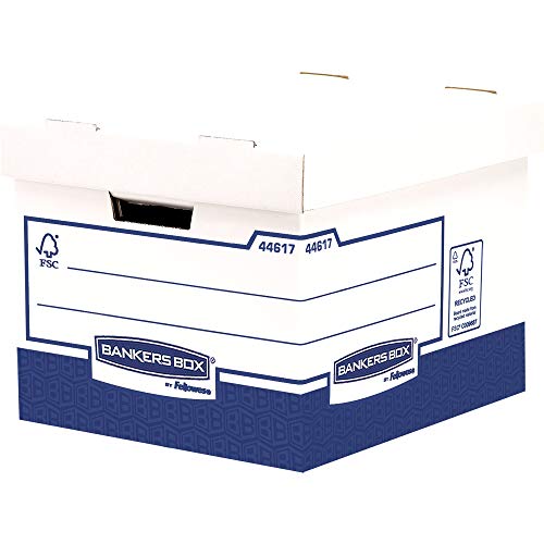 Bankers Box 4461701 Pack de 10 Caisses Standards pour Archives Charge lourde