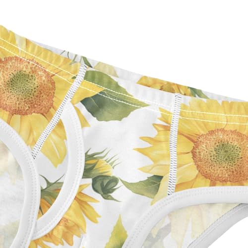 KLL Sunflower Pattern Toddler Boys Comfort Briefs Breathable Children Panties4