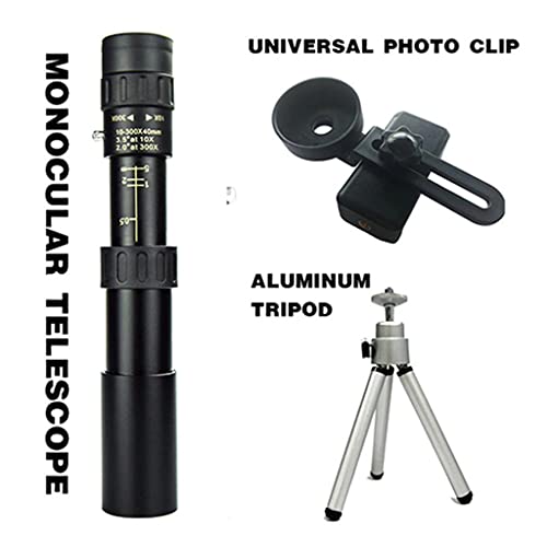 MSAKHFIO 4k 10-300x40. Professionelle monokulare Tele Mini 4 HD Langzeitzoom-Zoom-Vergrößerung Fernglas for Camping im… – Bild 3