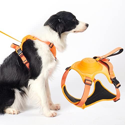 KALINCO All in One Dog Harness with Retractable Leash, AutoLock & No