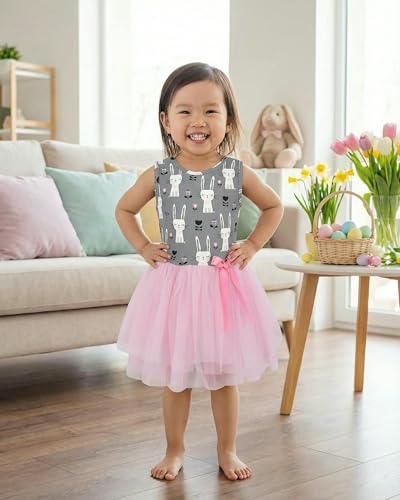 Image of Girls Sleeveless Tulle Toddler Tutu Dress for Girls