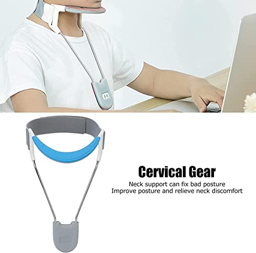 Correction de la traction cervicale avec ce protège-nuque bleu M