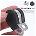 TOBBOMEY 20pcs Stainless Steel Wire Clamp Tube Clamps for Home Office Industrial Use Easy Installation Hose Design for Cable