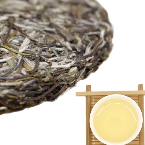 Thé Blanc Pekoe Argent Aiguille, Gâteau de Vieux Thé Chinois 300g pour vos Instants de Détente