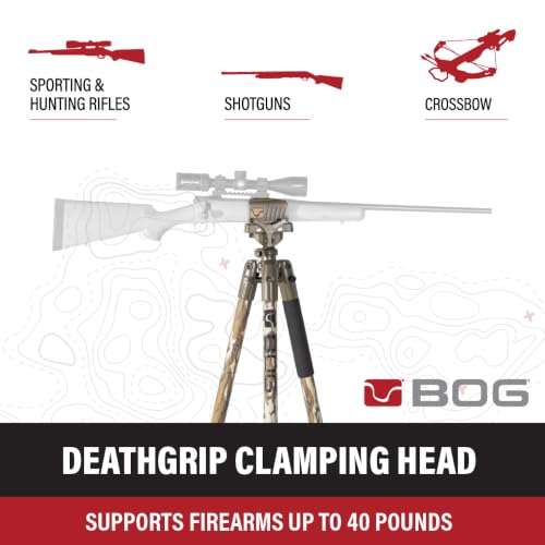 Image of BOG DeathGrip Hunting Tripod, 7 inch-59 inch, Lightweight, Gun Clamp, Shooting Rest