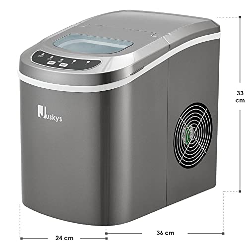 Juskys Eiswürfelmaschine IcyCube - 12 kg / 24 Std. — Eiswürfel in 7-13 min - Eiswürfelbereiter 100 Watt Icemaker klein 2… – Bild 3