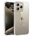 ★【Minimalismus】 iPhone 15 Pro Handyhülle Glitzer Slim leicht dünn Hülle für iPhone 15 Pro, Einteilige Bling Transparent Silkon Cover Handyhülle für Mädchen Frauen.