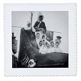 Square dimensions (in inches): 6 L x 6 W, image dimensions (in inches): 4 L x 4 W 100% poloyester; image is soft to touch. Made in USA Edges have pinking shear cut Image will not fade with washing. Image not a transfer, part of material