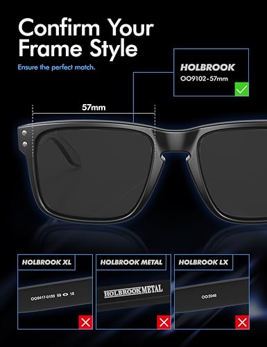 SAUCER Premium Replacement Lenses for Oakley Holbrook OO9102 Sunglasses3