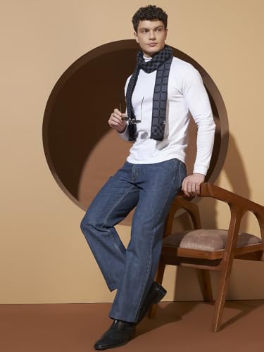 Image of Ravaiyaa - Attitude is everything Men's Reversible Stripe Pattern Winter Wool Scarf, Muffler 72 inchx12 inch Inch