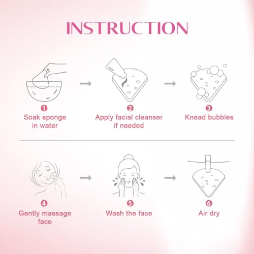 120-Count Compressed Facial Sponges, Face Sponges for Cleansing, 100% Natural Cellulose Cosmetic Spa Scrub for Makeup Removal, Exfoliating Mask, Skin Massage - Pink - Image 4