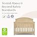 Delta Children Simmons Kids SlumberTime Emma 4-in-1 Convertible Baby Crib N More - Greenguard Gold Certified, Natural Sandstone