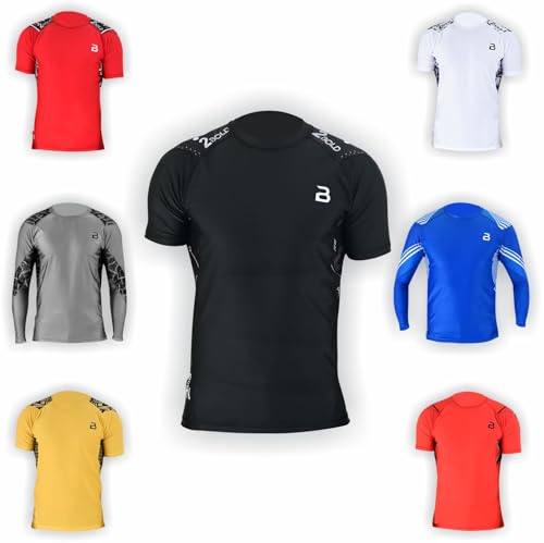 2BOLD Mens BJJ Grappling Rash Guard Compression Shirts, UPF 50+ Jiu Jitsu No-Gi, Shirt, Athletic, MMA, BJJ Rash Guard