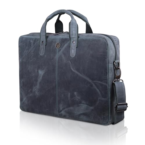 Image of WildHorn Leather Laptop Messenger Bag for Laptop /MacBook up to 15 inch| Padded Laptop Compartment |Office Bag I 365 Days Warranty