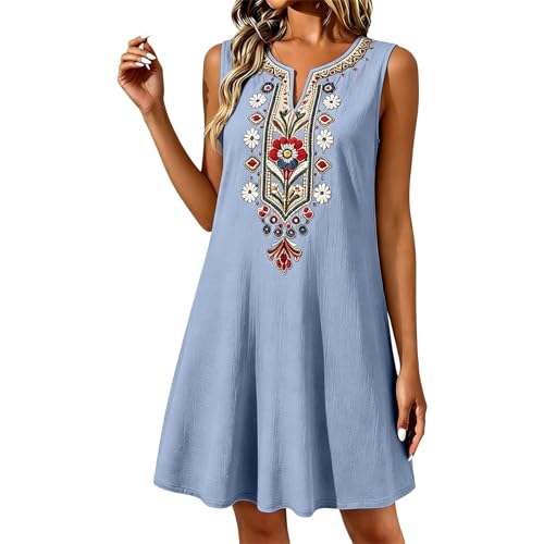 Robe d'été lâche anti-chaleur en coton et lin pour rester fraîche et chic
