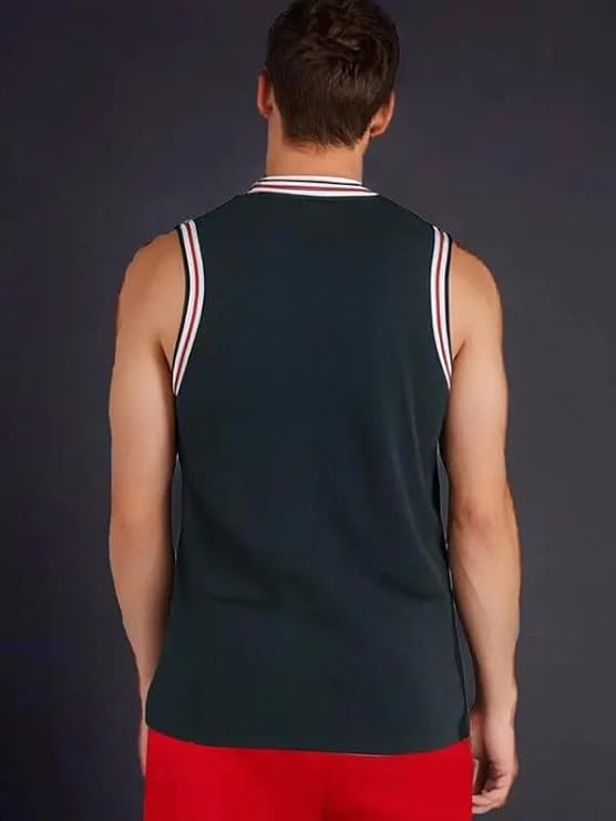 Image of NETCLICK Men's Printed Sleeveless Waffle Tank Top Vest | Lightweight Gym & Casual Wear | Breathable Summer Undershirt