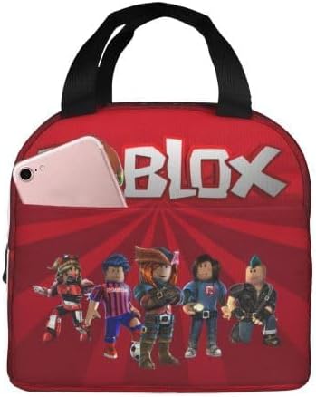 Awinmaynu Roblox - Lonchera portátil con bolsillo para el trabajo, picnic, viajes, regalos para niños y niñas, regalos únicos