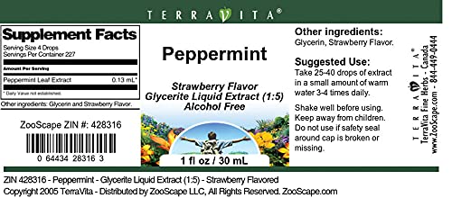 Miniatura 2 de Peppermint - Extracto líquido de glicerita (15) - Sabor a fresa (1 fl oz, ZIN 428316)