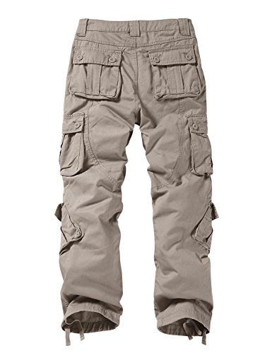 Image of Match Men's Wild Retro Multi-Pockets Utility Casual Cotton Cargo Trousers #3357