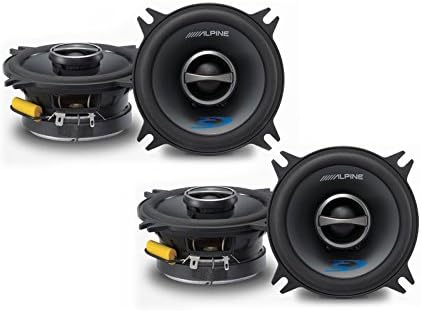 Alpine SPS-410 4" Coaxial 2-Way Speaker Set Bundle