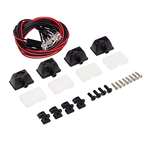 Image of Ultra Bright LED Light Headlight for Axial 90046 D90 RC Rock Car Spare 4 Lights|Toys & Hobbies | Radio Control & Control Line | RC Model Vehicle Parts & Accs |1 Set RC Car LED Light Bar.
