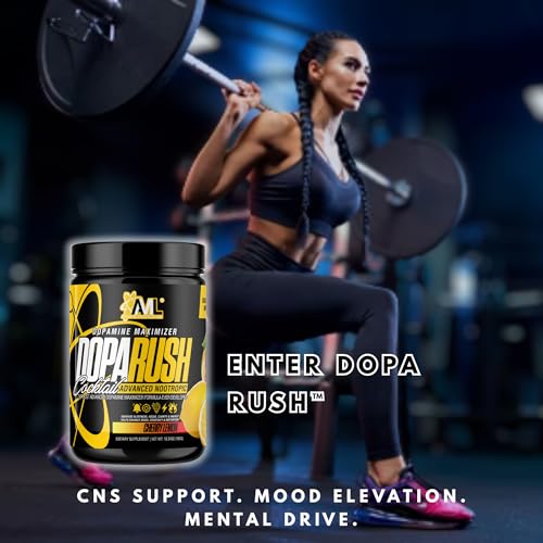 Image of AML - Dopa Rush Powder, Supports Healthy Dopamine for Alertness, Focus & Energy Supplement, Cherry Lemon, 5.29 oz (30 Servings)