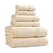 Superior 100% Long Staple Combed Cotton Towel Set, 6 Piece, Canary