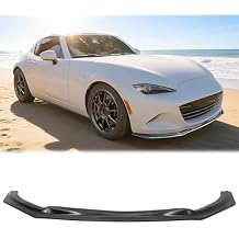 FREEMOTOR802 Front Bumper Lip Splitter, Compatible with 2016-2024 Mazda MX-5 & MX-5 Miata, IKON V4 Style Unpainted Black PU 1PC Air Dam Chin Spoiler Underbody Front Lip Spoiler Lower Guard Protector