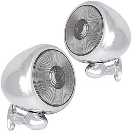 KNS Accessories 8153 Chrome 5" Diameter Teardrop Dummy Spot Light with Clear Plastic Lens, METALLIC