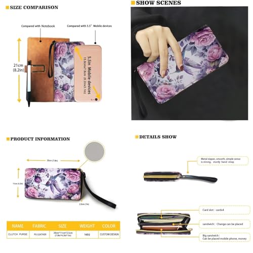 Bolsa Tote con Asa Superior y Billetera Lotusorchid miniatura 3