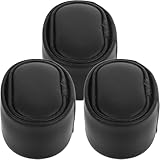 HOMOBABE Schmuckaufbewahrungskissen 3 Stück aus Schwarzem PU Leder Flexibles Uhren und Armbandkissen für Uhrenhändler und Verkaufsstände