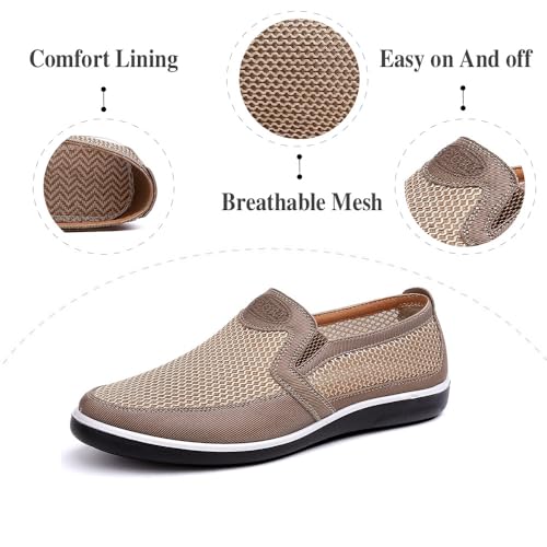 Mens Casual Mesh Loafers Summer Breathable Walking Shoes Comfortable Lightweight Driving Shoes Travelling Fashion Shoes2