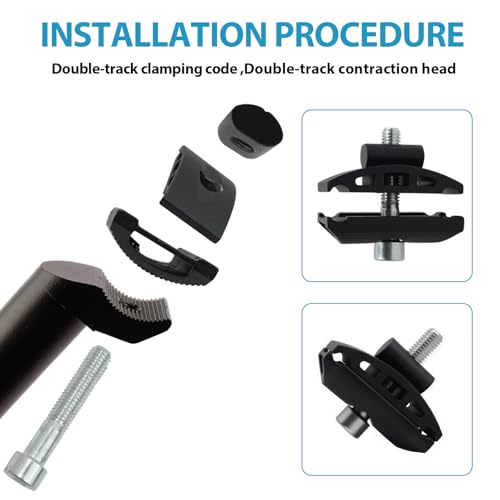 Bicycle Seatpost Head Saddle Pipe Head, Carbon Steel Bike Seatpost Screw Clamp for Seat Tube Clamp Conversion, Suitable for Single Rod Post Bikes & Bicycle Head Parts