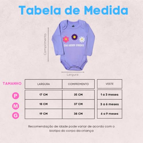 Kit 5 Body Manga Longa Para Bebês Feminino Menina Tecido Canelado Cores Vibrantes E Neutras Premium