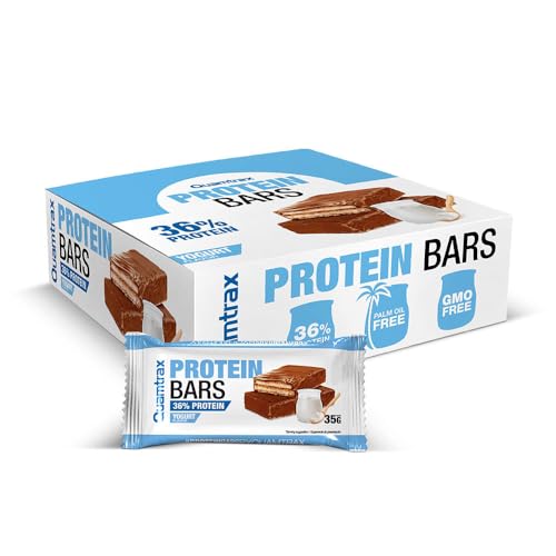 Barres protéinées Quamtrax croquantes yaourt boite de 32x35g