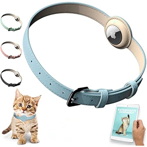 SYLB AirTag - Collar GPS para gatos con guía completa (azul) Cover
