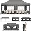 10x20ft Pop Up Canopy Tent With 6 Sidewalls - Heavy Duty Adjustable Wedding Party Gazebo, White