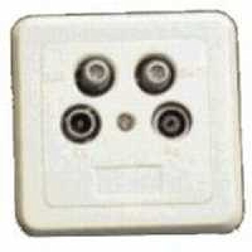 Preisvergleich Produktbild SAT-Durchgangsdose 4-fach, 5dB, 5-2250Mhz inklusive Abdeckplatte