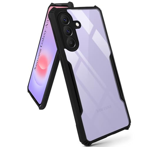 Image of Jkobi Hybrid Back Cover Case for Samsung Galaxy A37 5G (Shockproof with Polycarbonate Clear Panel | Professional Black)