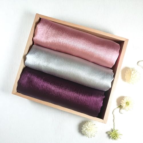 Image of Premium Muna Satin Hijab | Pack of 3 | 200 cm x 70 cm | Elegant Choice for All Occasions - Parties, Weddings & Festivals |