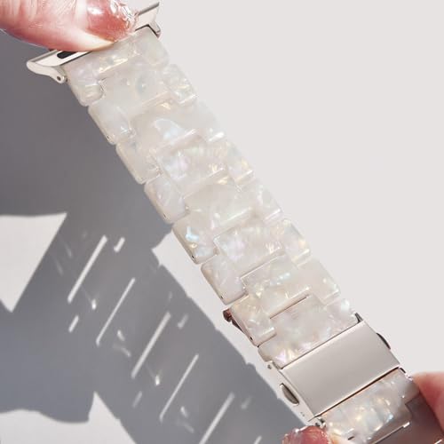 V.R.HOPE Resin Apple Watch Band for Women, Featherlight, Fluorescent White by V.R.HOPE - Used condition - Image 3