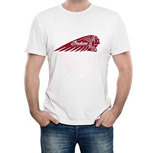for Indian Motorcycle Round Collar Short Sleeve T-Shirt Indian Motorcycle Work T-Shirt for Both Men and Women (2, M)