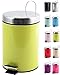 MSV Kosz na śmieci "zielony" kosz na śmieci z pedałem – 3 litry – z wyjmowanym wewnętrznym koszem