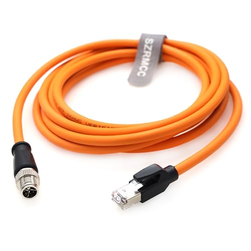 Cable Ethernet SZRMCC M12 X-Coded 8pin a RJ45 Cat6 2m miniatura 2