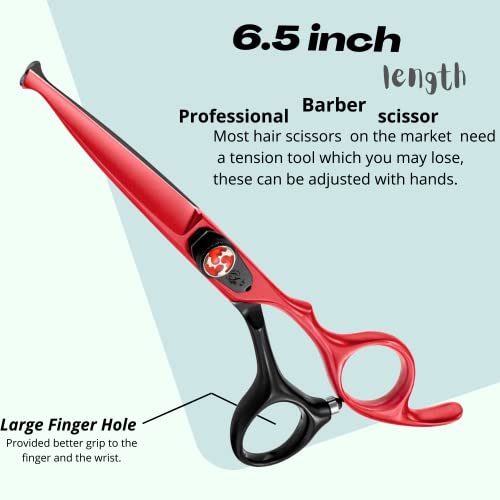 wishbeauty Kids Safety Round Tip Hair Scissors, Curved & Straight Blades - Image 3