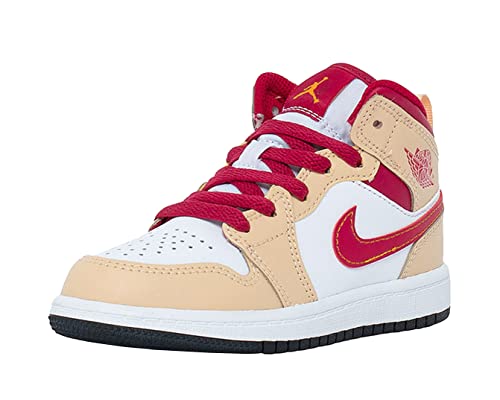Jordan Preschool Jordan 1 MID PS 640734 201 White Onyx/Light Curry - Size 2Y2