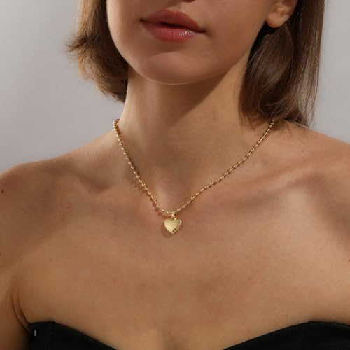 Image of Gold Silver Necklace for Women, Dainty Cubic Zirconia Pendant